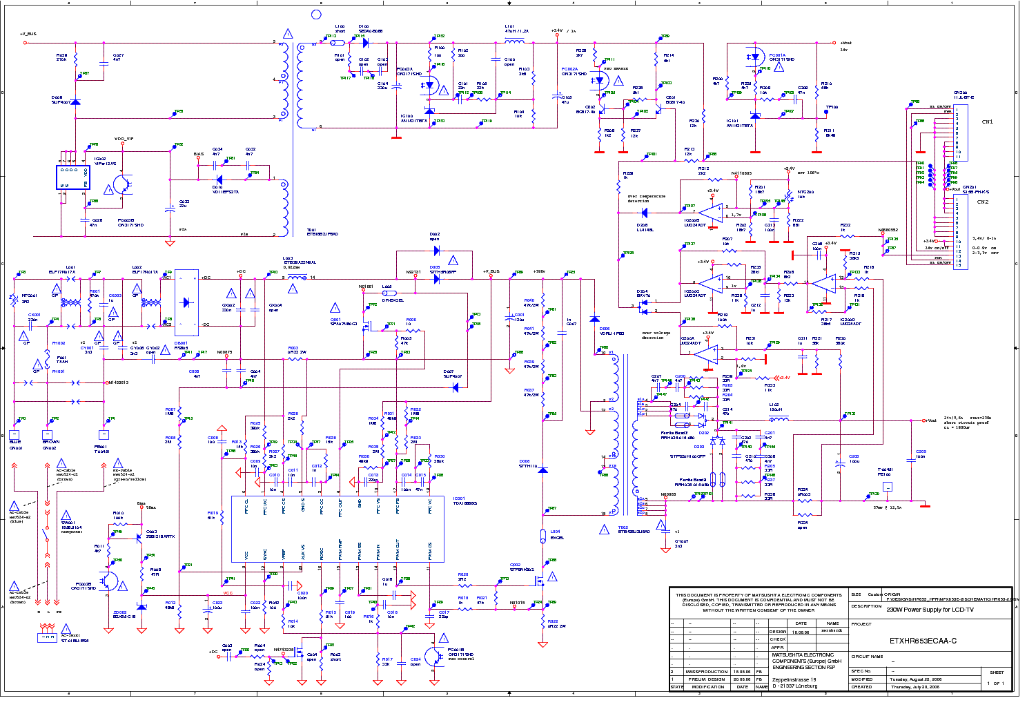PANASONIC MATSHUSHITA ETXHR653ECAA [SCH] SCH service manual